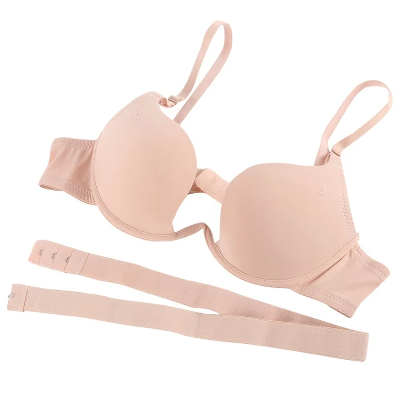 [US Warehouse] Women's sexy bra, deep U low-cut super push-up backless bra