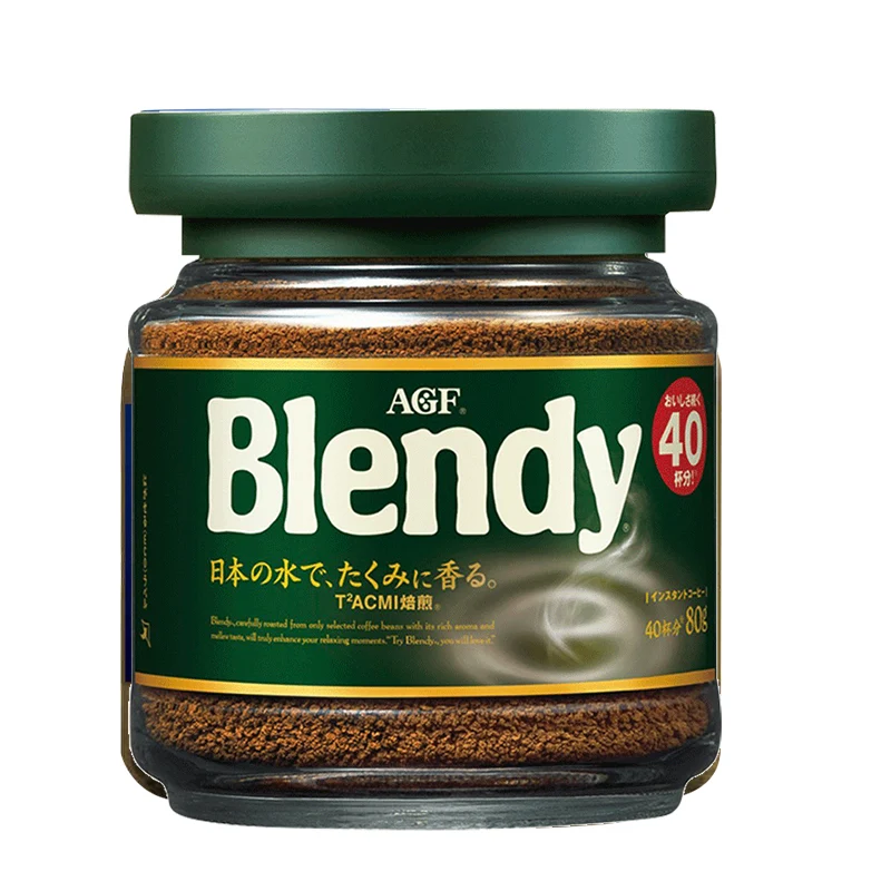 [Self-operated] Japan AGF Blendy Brandy mellow instant coffee 80g sugar-free brewing instant freeze-dried pure black coffee
