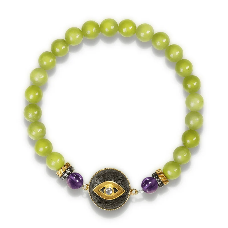 [Self-operated] KARMA & LUCK Guardian Triple Jade Evil Eye Bracelet