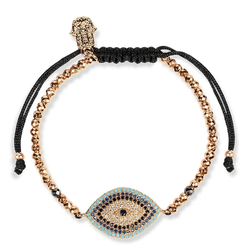 [Self-operated] KARMA & LUCK Soul Guardian - Hematite Evil Eye Charm Bracelet