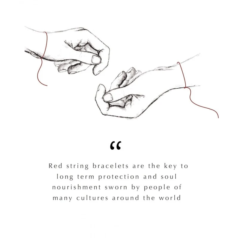 [Self-operated] KARMA & LUCK Communication of Love - Double Heart Red String Bracelet