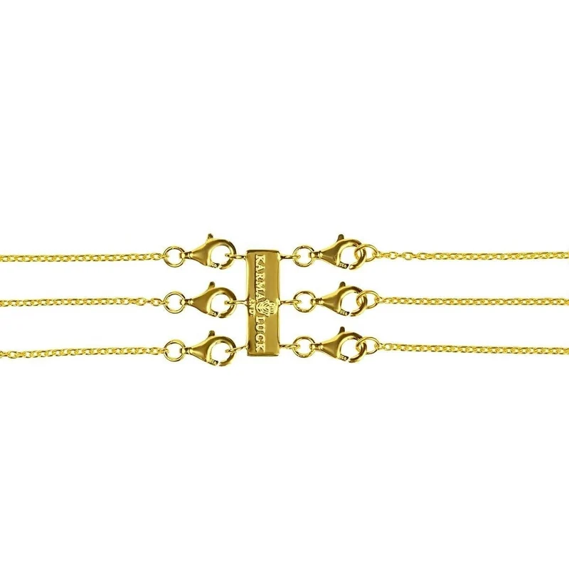 [Self-operated] KARMA & LUCK Guardian three-layer necklace set 925 sterling silver 18K gold plated