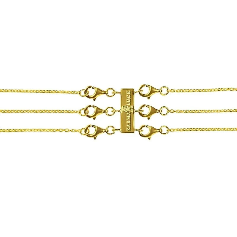 [Self-operated] KARMA & LUCK Balance in Tranquility - Lotus OM Chakra Three-layer Necklace