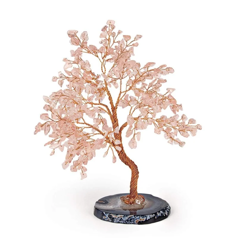 [Self-operated] KARMA & LUCK Love Harmony-Feng Shui Rose Quartz Tree Medium Size-Medium Size Unconditional Love and Romance