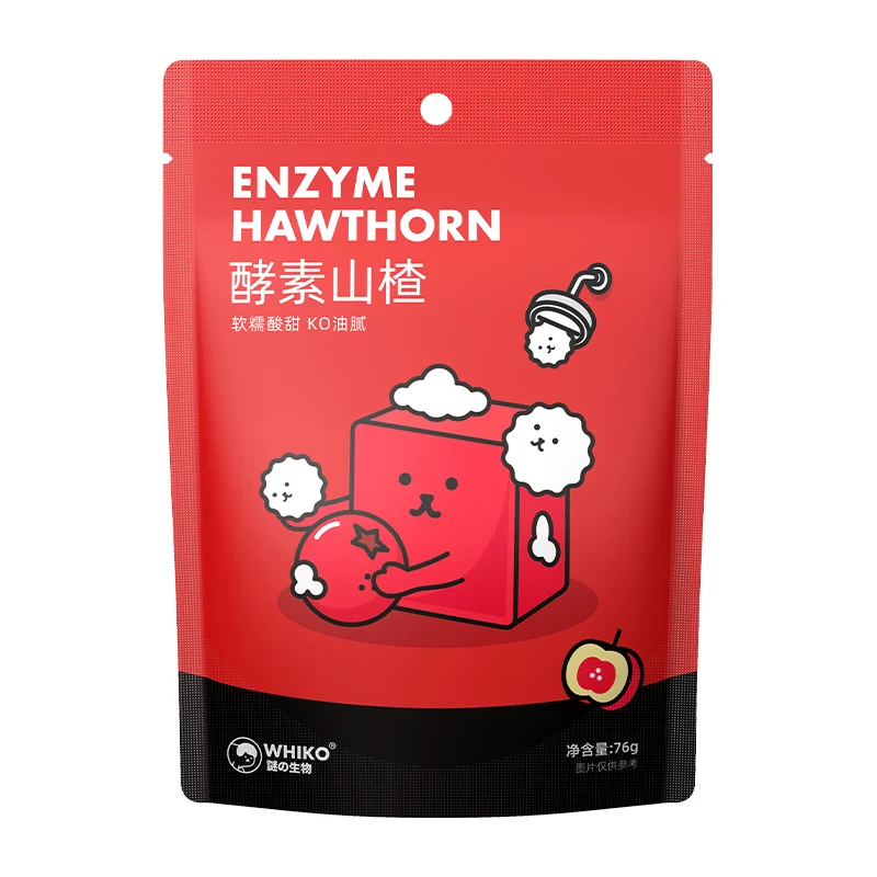 [Self-operated] China WHIKO Mysterious Creature Enzyme Hawthorn 76g Delicious, healthy, sweet and sour casual snacks