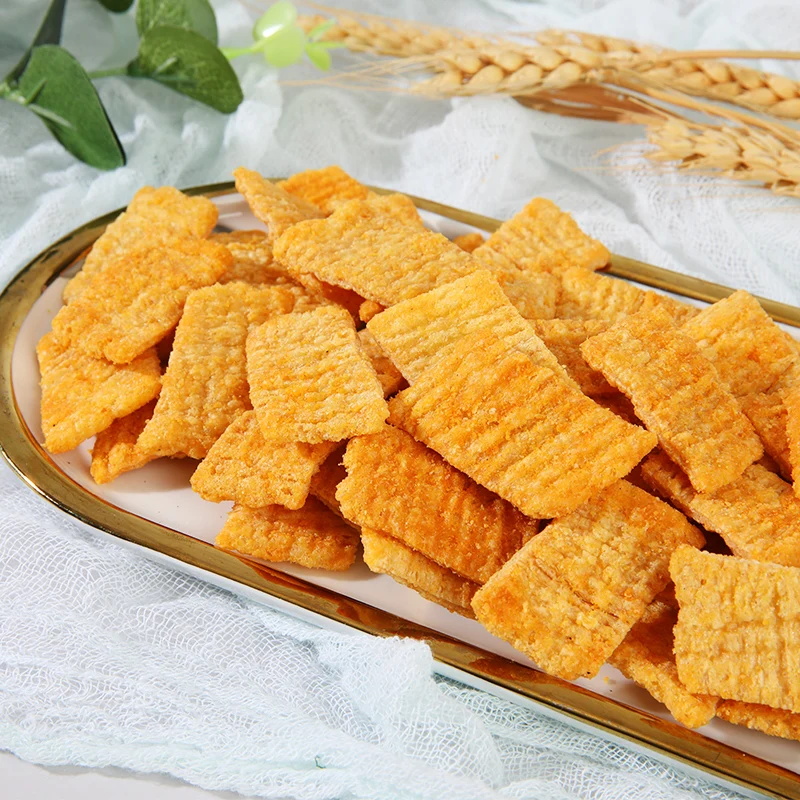 [Self-operated] China Dog Yaer Jinmen Braised Beef Flavored Crispy Rice Crisps 188g Crispy and delicious childhood snacks office snacks snacks for watching dramas