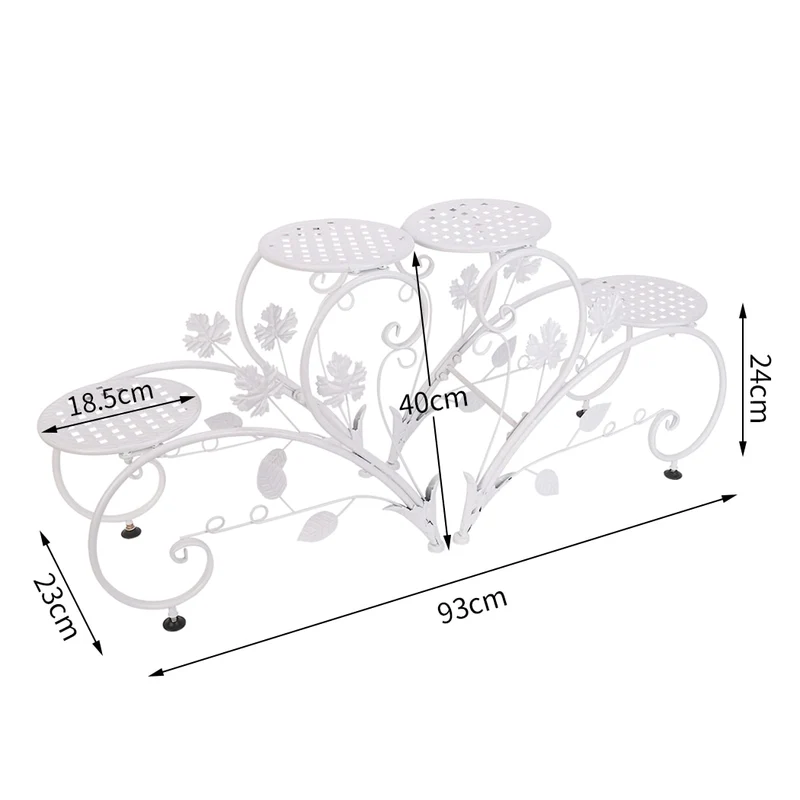 [US Warehouse] 2-piece set of classic high plant stand, artistic flower pot stand, flower pot outdoor indoor courtyard ornaments