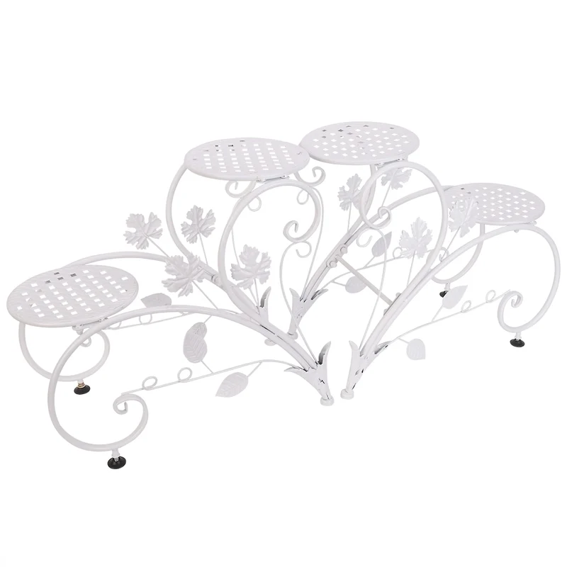 [US Warehouse] 2-piece set of classic high plant stand, artistic flower pot stand, flower pot outdoor indoor courtyard ornaments