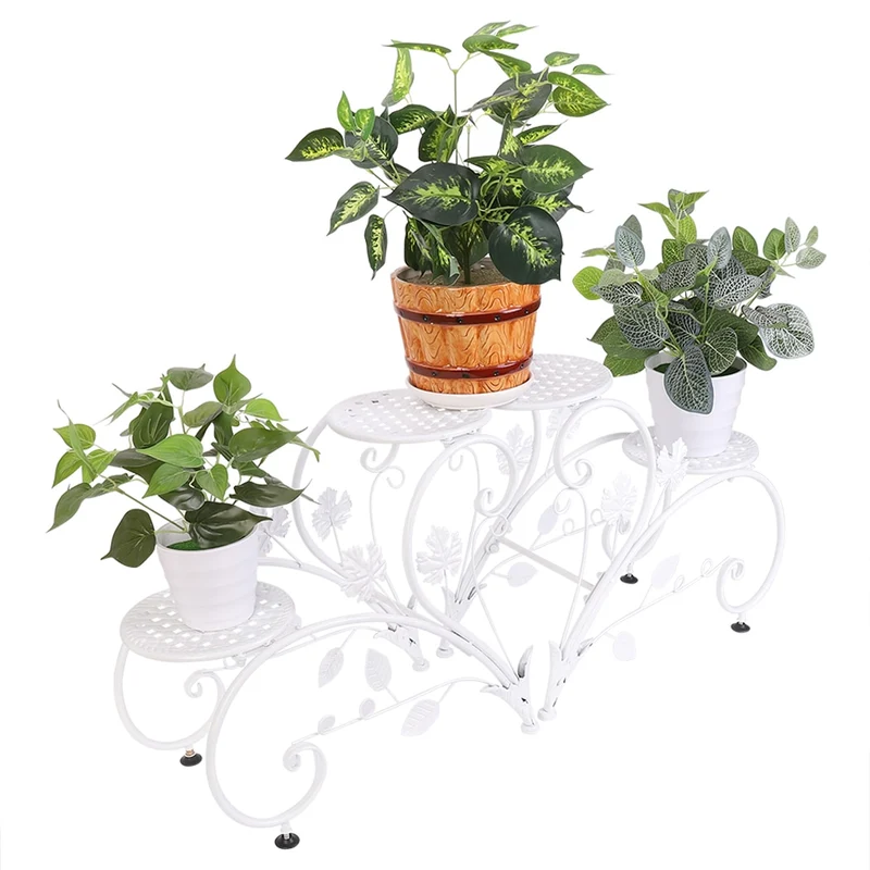[US Warehouse] 2-piece set of classic high plant stand, artistic flower pot stand, flower pot outdoor indoor courtyard ornaments