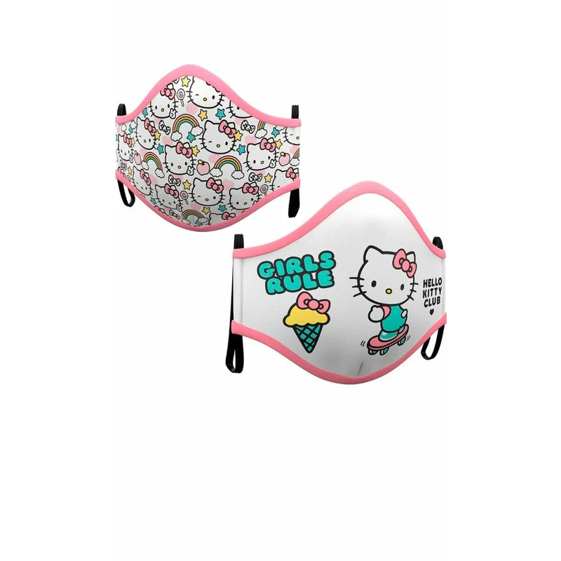 Stoffmasken 2er Pack Hello Kitty™II für Kinder