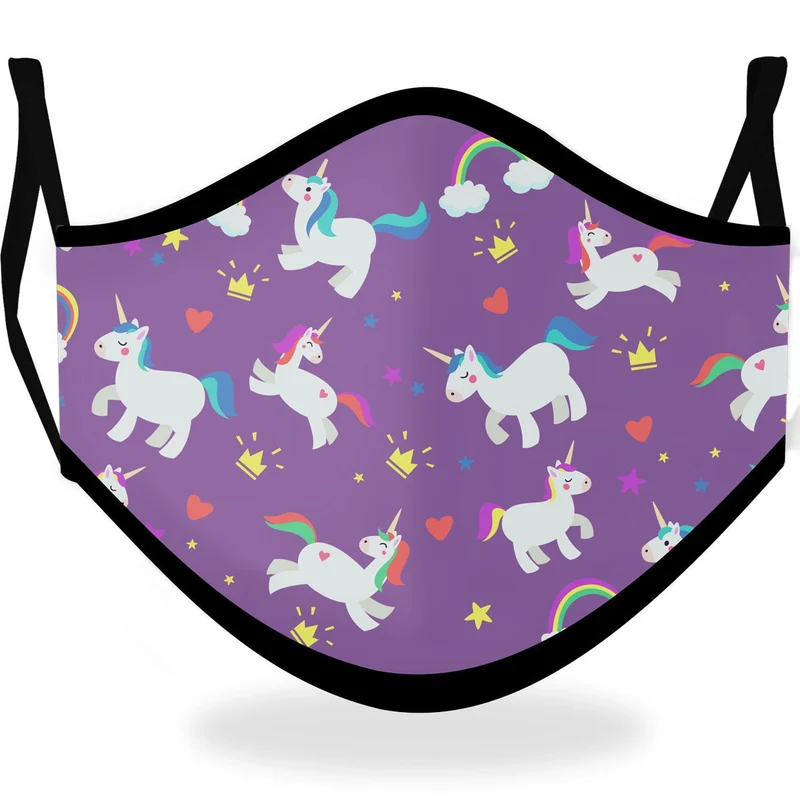 Stoffmaske Fantasy Einhorn für Kinder