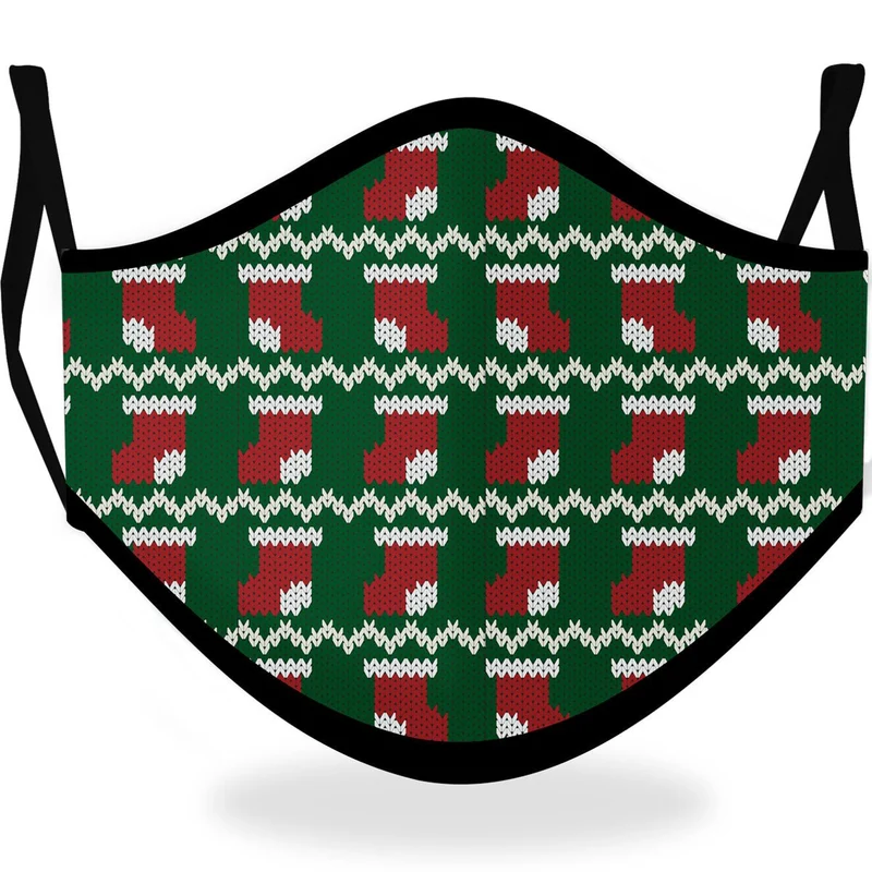 Stoffmaske Weihnachtspulli für Erwachsene