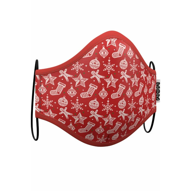 Stoffmaske Weihnachten Rot für Kinder