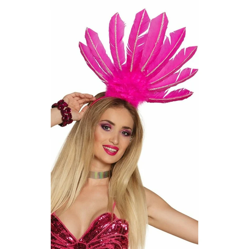 Feder Kopfschmuck Rosa