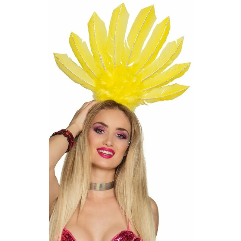 Feder Kopfschmuck Gelb