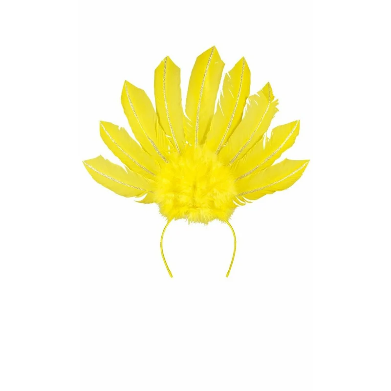 Feder Kopfschmuck Gelb
