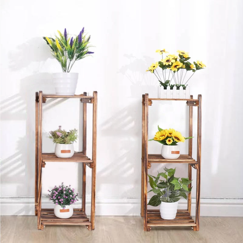 [US Warehouse] Wooden 8-layer garden plant stand, indoor and outdoor potted flower storage, flower pot, green plant display stand