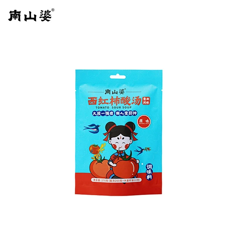 [Self-operated] Chinese NANSHANPO tomato sour soup original flavor 270g tomato hot pot base fat beef seasoning sour soup fish seasoning