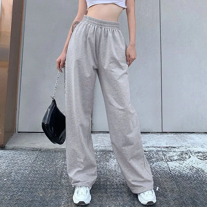 [Self-operated] High-waisted drawstring hem sweatpants and casual trousers