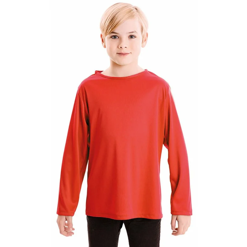 Langarmshirt Rot für Kinder