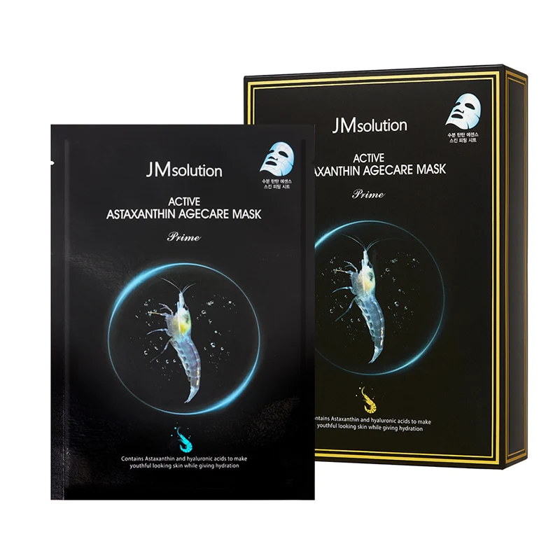 [Self-operated] South Korea's JM SOLUTION Jisiyan Yuehuo Hengcai Astaxanthin Facial Mask 10 Pieces Antioxidant, anti-wrinkle, firming, moisturizing, improving dullness and brightening skin tone