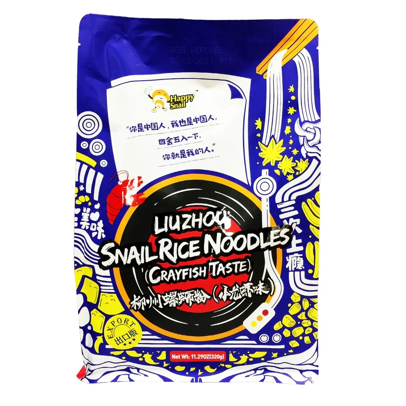 [Self-operated] Chinese Happy Snail Snail Noodles Crayfish Flavor 320g Fresh and Spicy