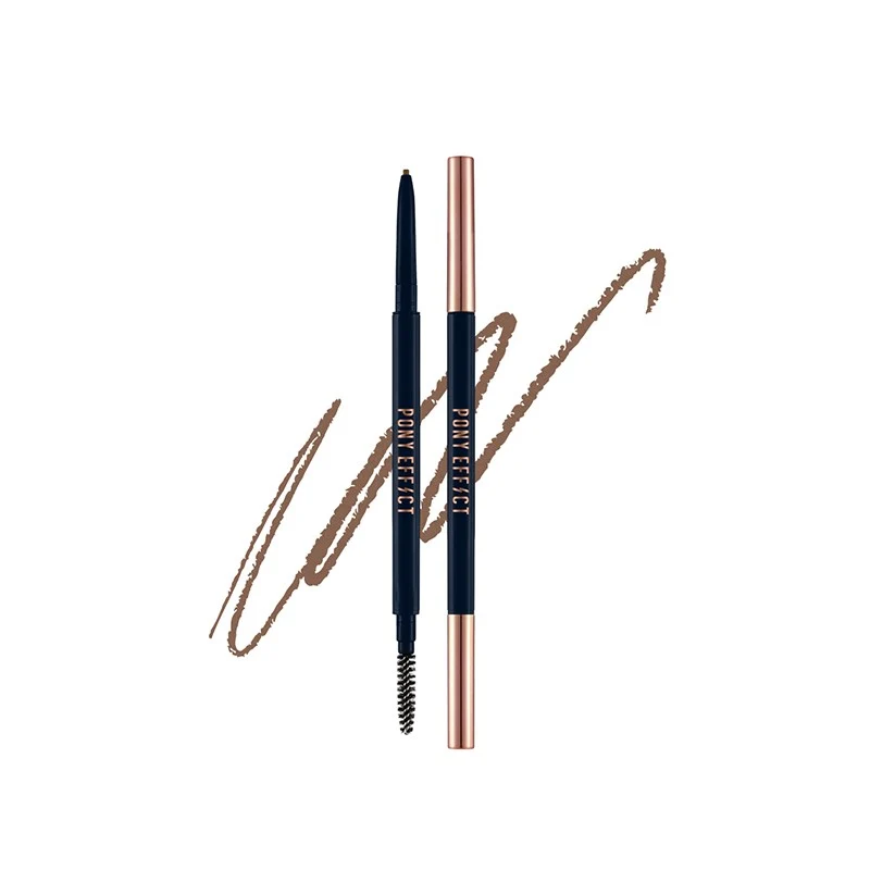 [Self-operated] Korea PONY EFFECT Ultra-Fine Micro-Sculpting Double-headed Eyebrow Pencil 1.5mm #Natural Brown 0.05g Waterproof and sweatproof, long-lasting and not easy to smudge