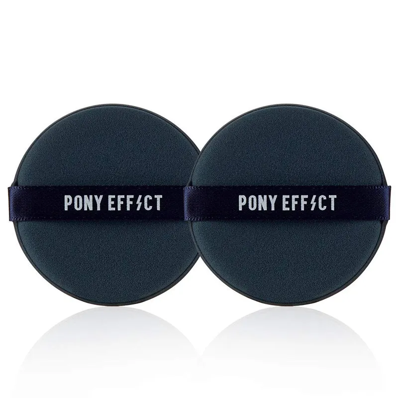 [Self-operated] Korea PONY EFFECT New Water-Glow Double Powder Puff 2 Pack Air Cushion Powder Q-Elasticity Skin Friendly and Adherable to Makeup
