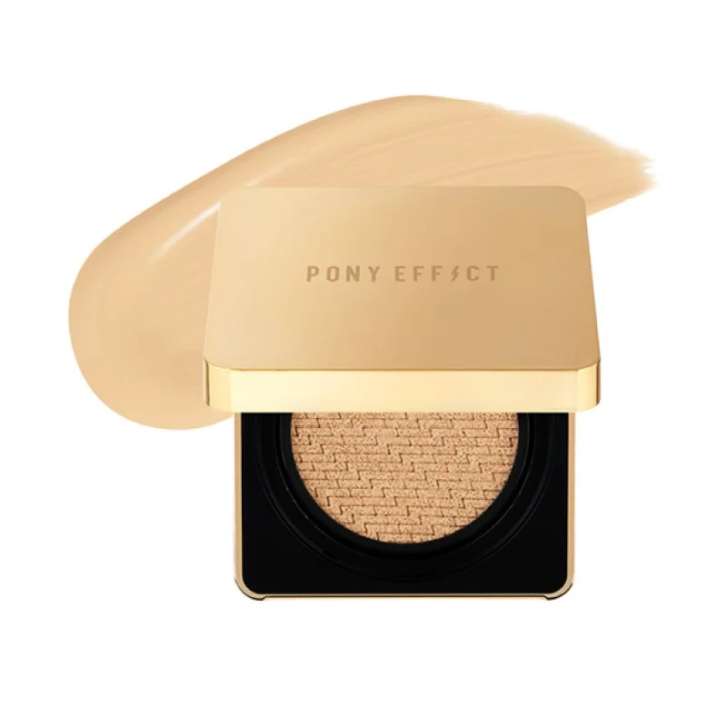 [Self-operated] Korean PONY EFFECT Zhiheng Flawless Cushion Foundation #02 Yellow Tone Ivory 15g+15g SPF50+ PA+++ Long-lasting Concealer Upgraded Oil Control
