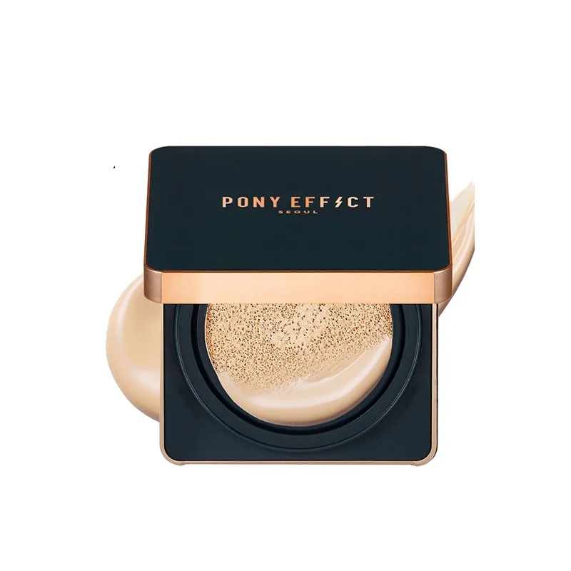 [Self-operated] Korean PONY EFFECT Glowing Cushion Foundation #Fair Porcelain White 15g+15g SPF50+ PA+++ Long-lasting coverage to brighten skin tone