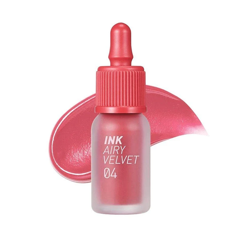 [Self-operated] Korean CLUB CLIO PERIPERA air velvet ink lip glaze 4g long-lasting color #4 Pretty Pink early spring cherry blossom powder