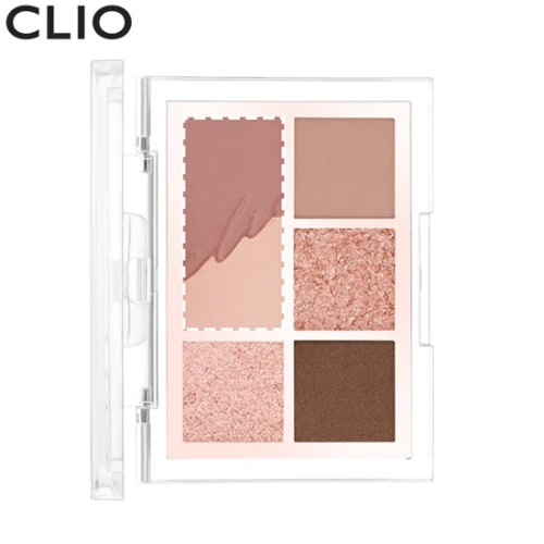 [Self-operated] Korean CLUB CLIO 5-color eyeshadow palette in one palette No. 2 Rosy Heize dreamy rose red matte eyeshadow palette