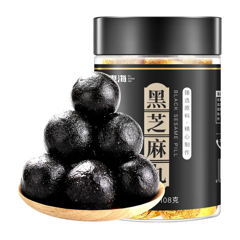 [Self-operated] China FU DONG HAI Fu Donghai Black Sesame Balls 108g Handmade Bigu Ufa Honey Black Sesame Balls Healthy Pills