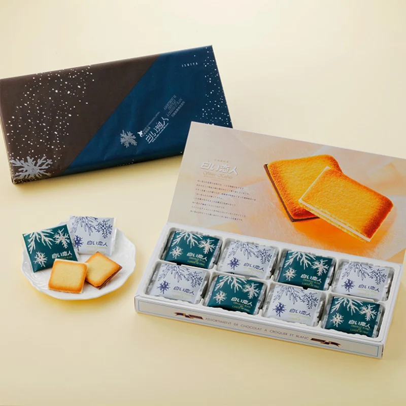 [Self-operated] Japan Shiroi Koibito Hokkaido White Lovers Black and White Chocolate Sandwich Biscuits 24 pieces Mixed Pack Chocolate Gift Box