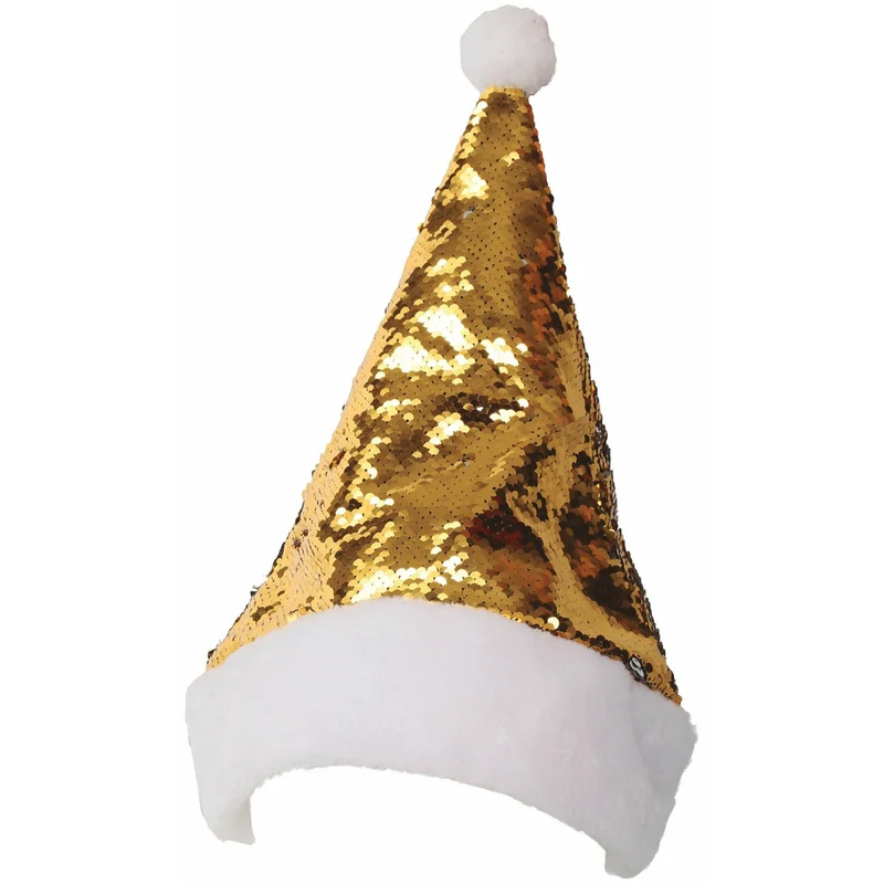 Goldiger Weihnachtsmann Hut
