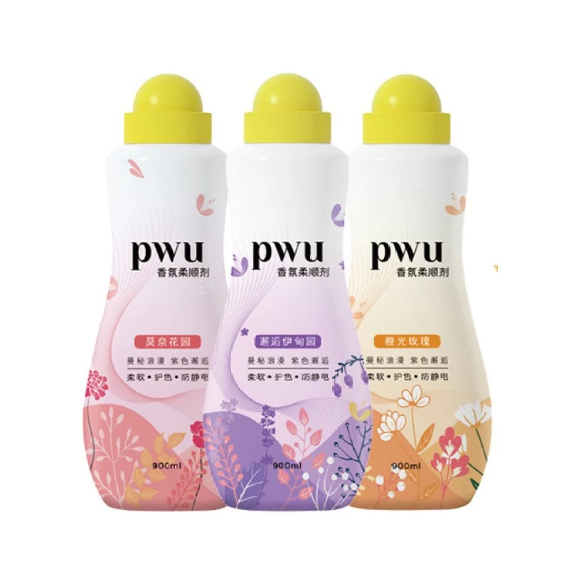 [Self-operated] China PWU Puwu Damei Clothing Softener Monet Garden 900ml Laundry Care Solution Fragrance Long-lasting Fragrance Laundry Anti-static