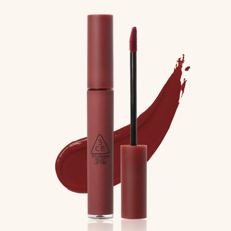 [Self-operated] South Korea 3CE Sanxi Jade Velvet Lip Glaze Red Series #Definition Deadwood Terracotta Long-lasting and non-removing makeup