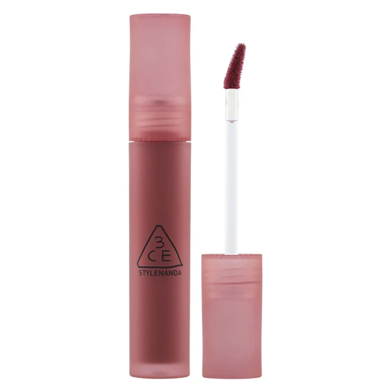 [Self-operated] Korea 3CE Sanxi Jade Water Mist Lip Gloss 4.6g #Double Wind Smoked Berry Purple Pink Tone Water Glossy Matte Lip Gloss Moisturizing and Long-lasting