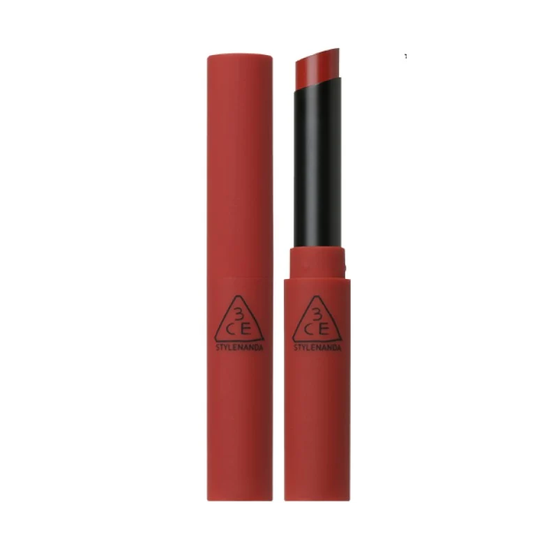 [Self-operated] South Korea 3CE Sanxi Jade thin tube lipstick lipstick matte moist style #Plain sexy rust red 3.2g