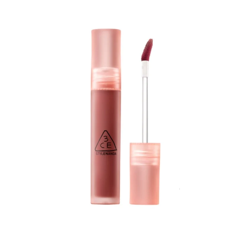 [Self-operated] South Korea 3CE Sanxi Jade Water Mist Lip Gloss 4.6g #Casual Affair Rose Bean Paste Pink and Purple Tone Water Glossy Matte Lip Gloss Moisturizing and Long-lasting