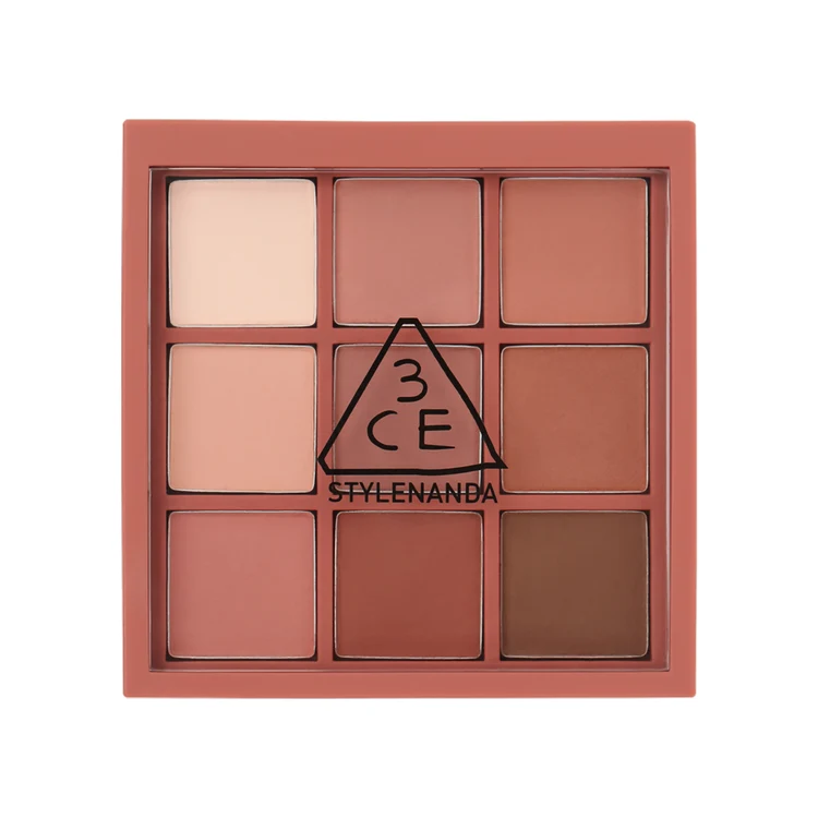 [Self-operated] South Korea 3CE Sanxi Jade MOOD RECIPE 9-color multi-functional eye shadow palette 8.1g DRY BOUQUET dry rose palette