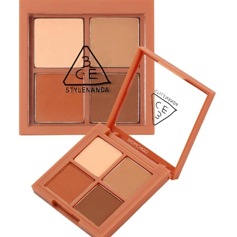 [Self-operated] South Korea 3CE Sanxiyu 4-color eyeshadow palette #BROWN RUM Maple Sugar Cookie 3.2g Full Matte Shadow Palette