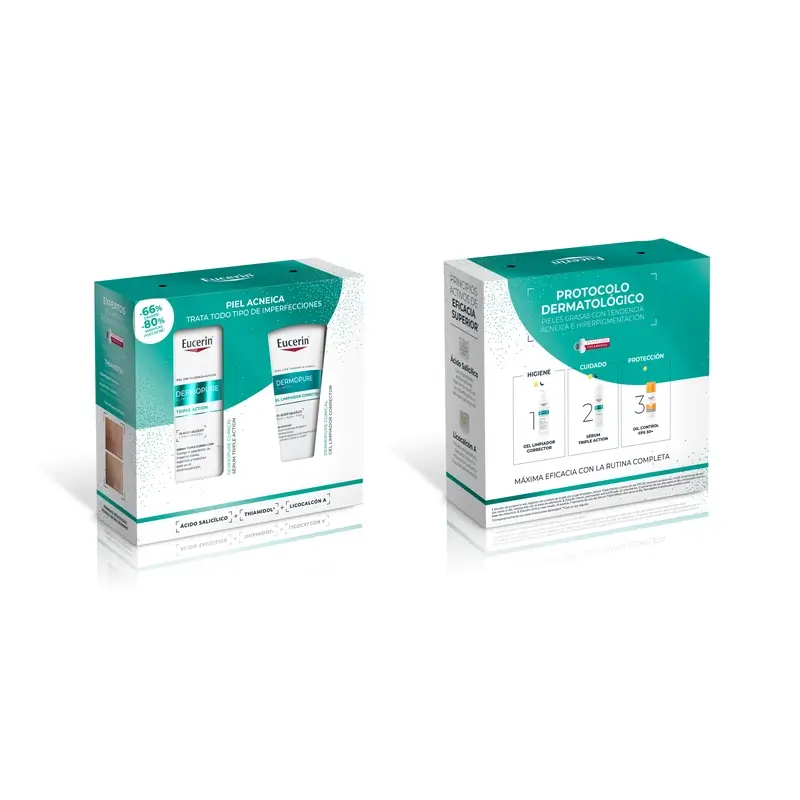 Eucerin Pack Dermopure Triple Action Serum 40Ml + Corrective Cleansing Gel 75Ml