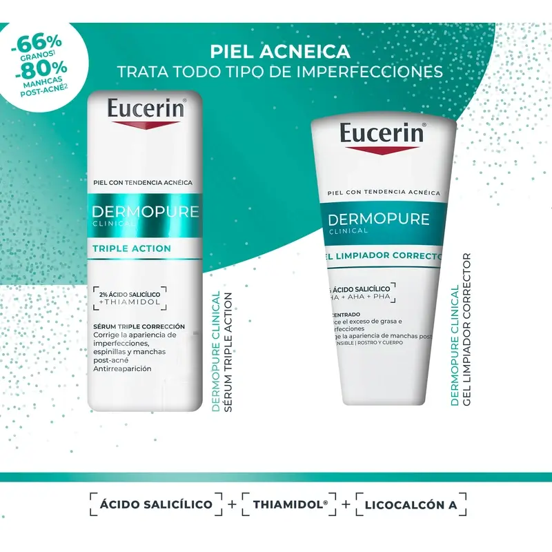 Eucerin Pack Dermopure Triple Action Serum 40Ml + Corrective Cleansing Gel 75Ml