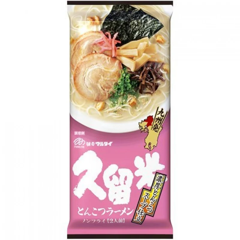 [Self-operated] Japanese MARUTAI Kurume thick tonkotsu ramen 2 servings 194g