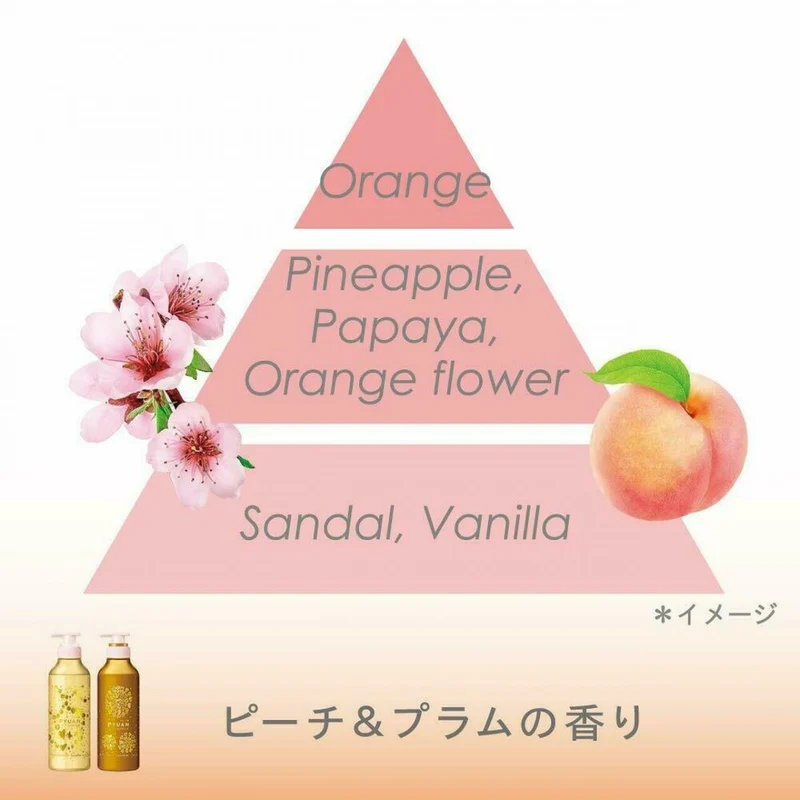 [Self-operated] Japanese KAO Kao PYUAN pure and clean conditioner, peach and plum floral fragrance 425ml, super foaming, long-lasting fragrance