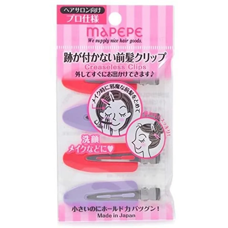 [Self-operated] Japanese MAPEPE AKB seamless hairpin bangs hairpin headdress red purple 4 pieces