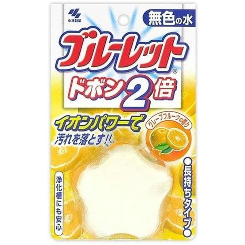 [Self-operated] Japan's KOBAYASHI Kobayashi Pharmaceutical toilet tank cleaning, sterilization, dirt removal, aromatic toilet cleaning spirit, grapefruit fragrance, 1 piece, star shape, colorless