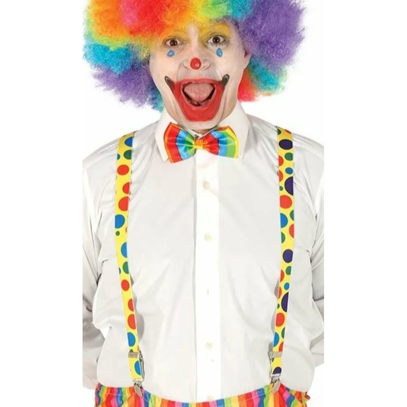 Clown Hosenträger Tupfen