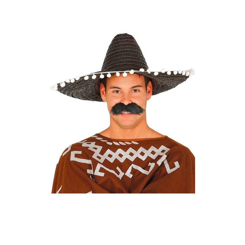 Mexikanischer Strohhut schwarz